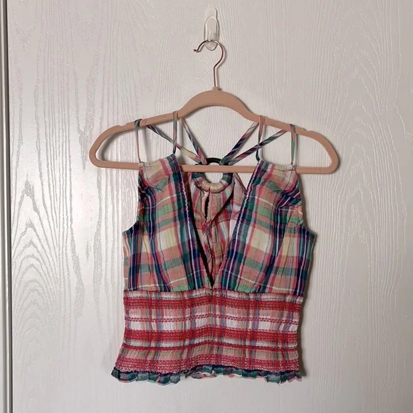 Anthropologie Pilcro Reversible Halter Top 💛💙💚 - Picture 6 of 7